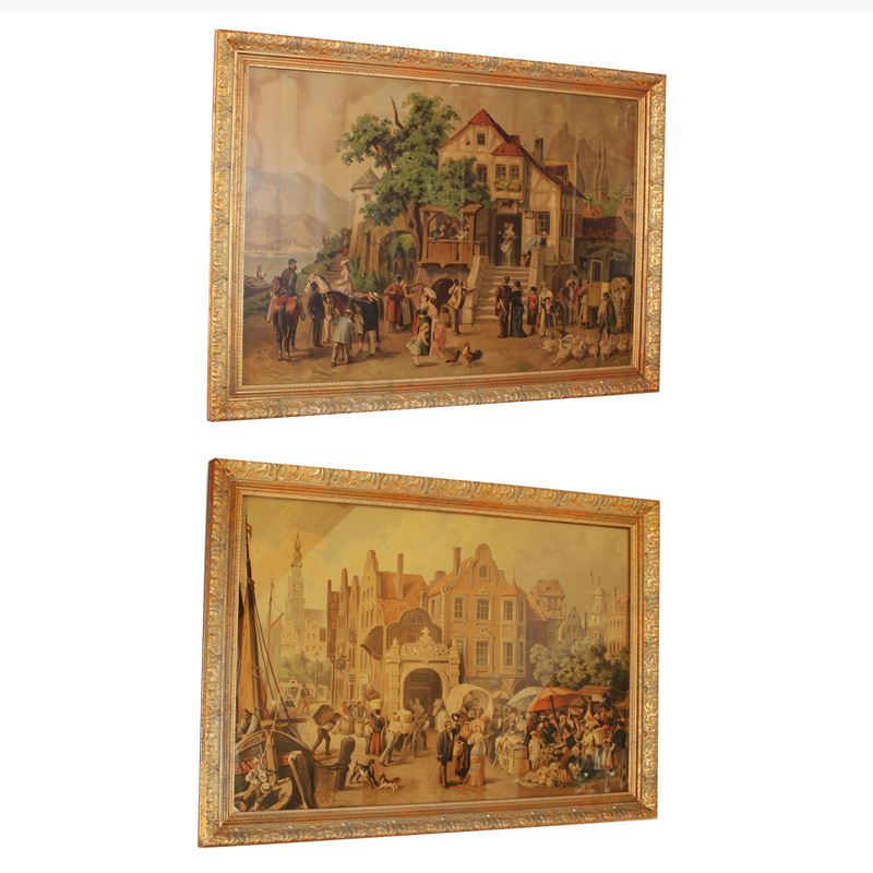 Coppia di stampe a colori  (Italia, XX sec.)  - Asta Stampe e acquerelli - San Luca Casa d'Aste