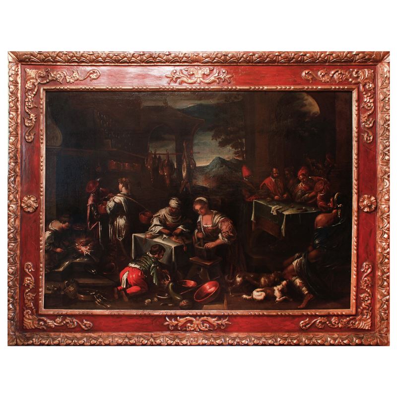 Pittore fiammingo  (XVIII sec.)  - Asta Gli Arredi di Villa "Le Marchesane" - San Luca Casa d'Aste