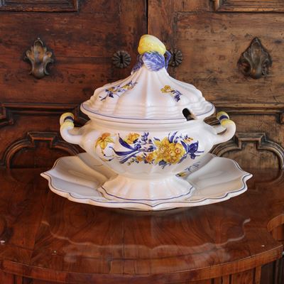 Zuppiera con Présentoir in Ceramica