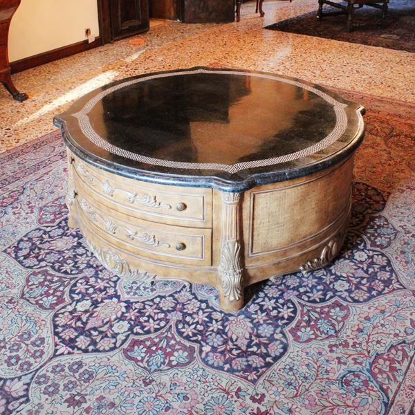 ♦ Tavolino da salotto in legno decapato