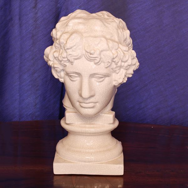 Testa in ceramica smaltata
