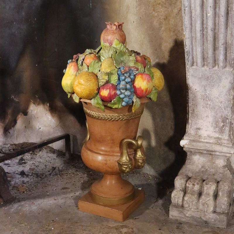Vaso in terracotta  (Italia, XX sec.)  - Asta Gli Arredi di Villa "Le Marchesane" - San Luca Casa d'Aste
