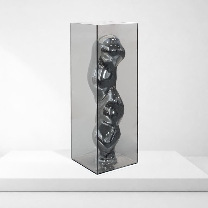 Jean-Marie Massaud, Vaso modello “Angelo” in ceramica e vetro fumé (produzione Glas Italia), 2014