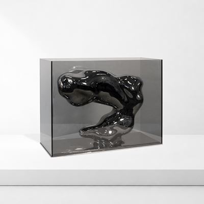 Jean-Marie Massaud, Vaso “Angela” in ceramica e vetro fumé (produzione Glas Italia), 2014