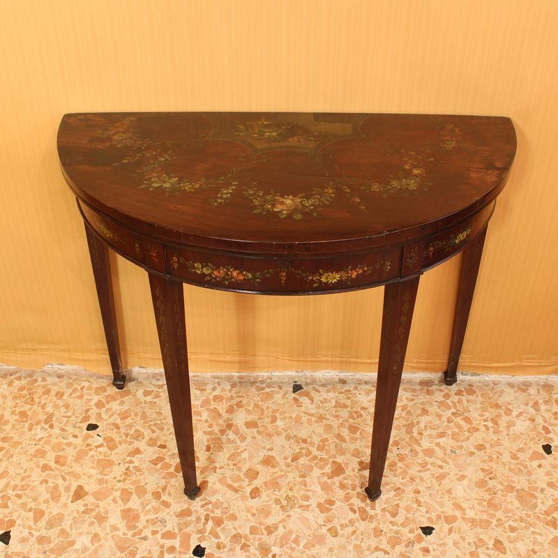 Tavolo da gioco in mogano  (Inghilterra, XIX sec.)  - Asta Gli Arredi di Villa "Le Marchesane" - San Luca Casa d'Aste