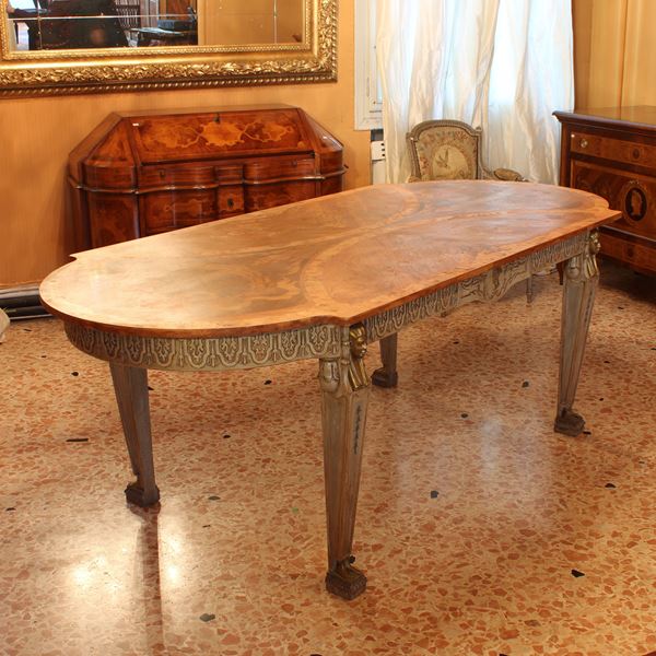 ♦ Tavolo da centro in legno e legno laccato
