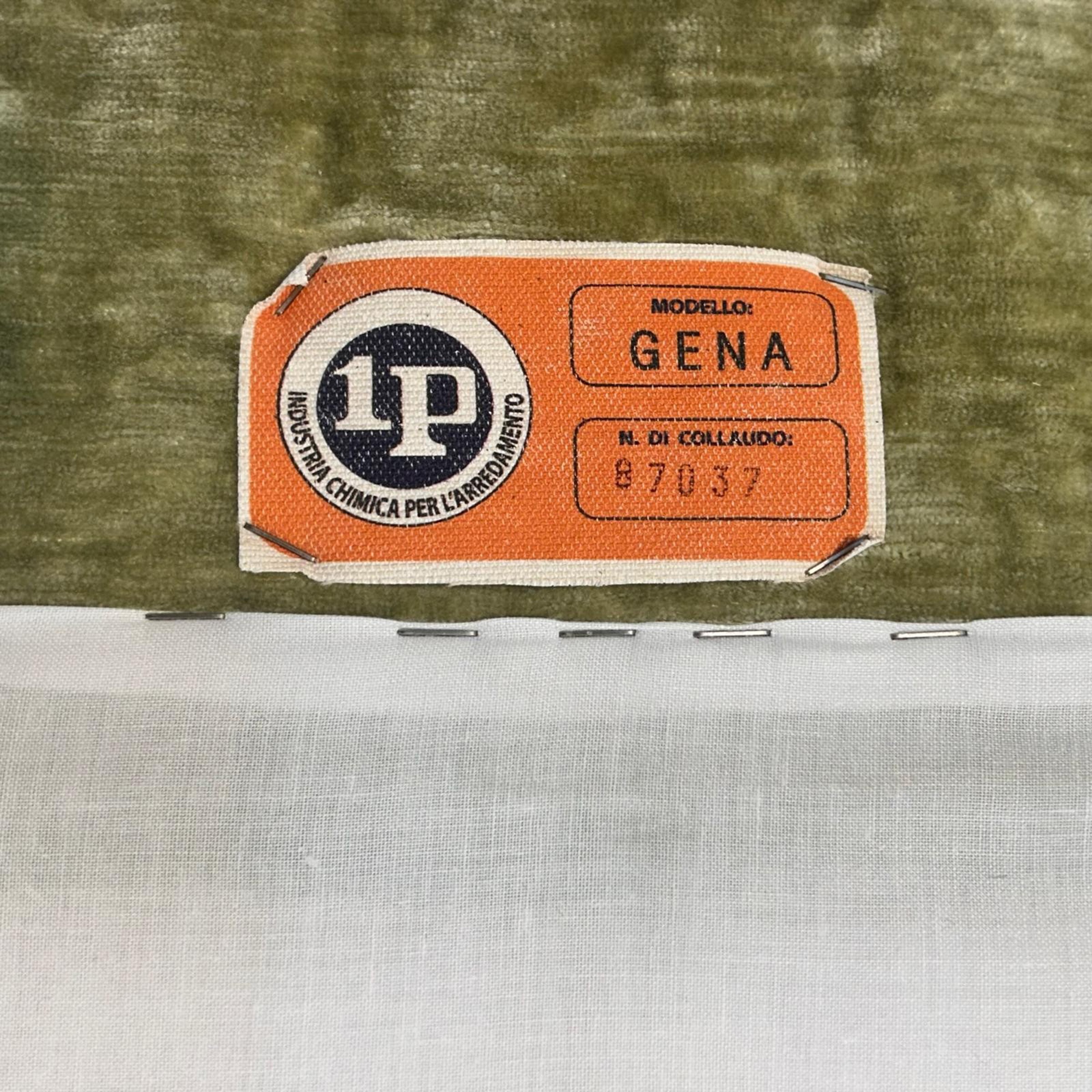 Claudio Vagnoni, Poltrona “Gena” prod. 1P, struttura in metallo e legno, rivestimento in tessuto ...