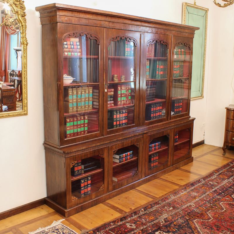 Libreria in palissandro  (XIX sec.)  - Asta Gli Arredi di Villa "Le Marchesane" - San Luca Casa d'Aste