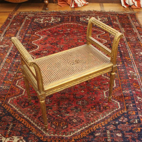 Panca in legno dorato