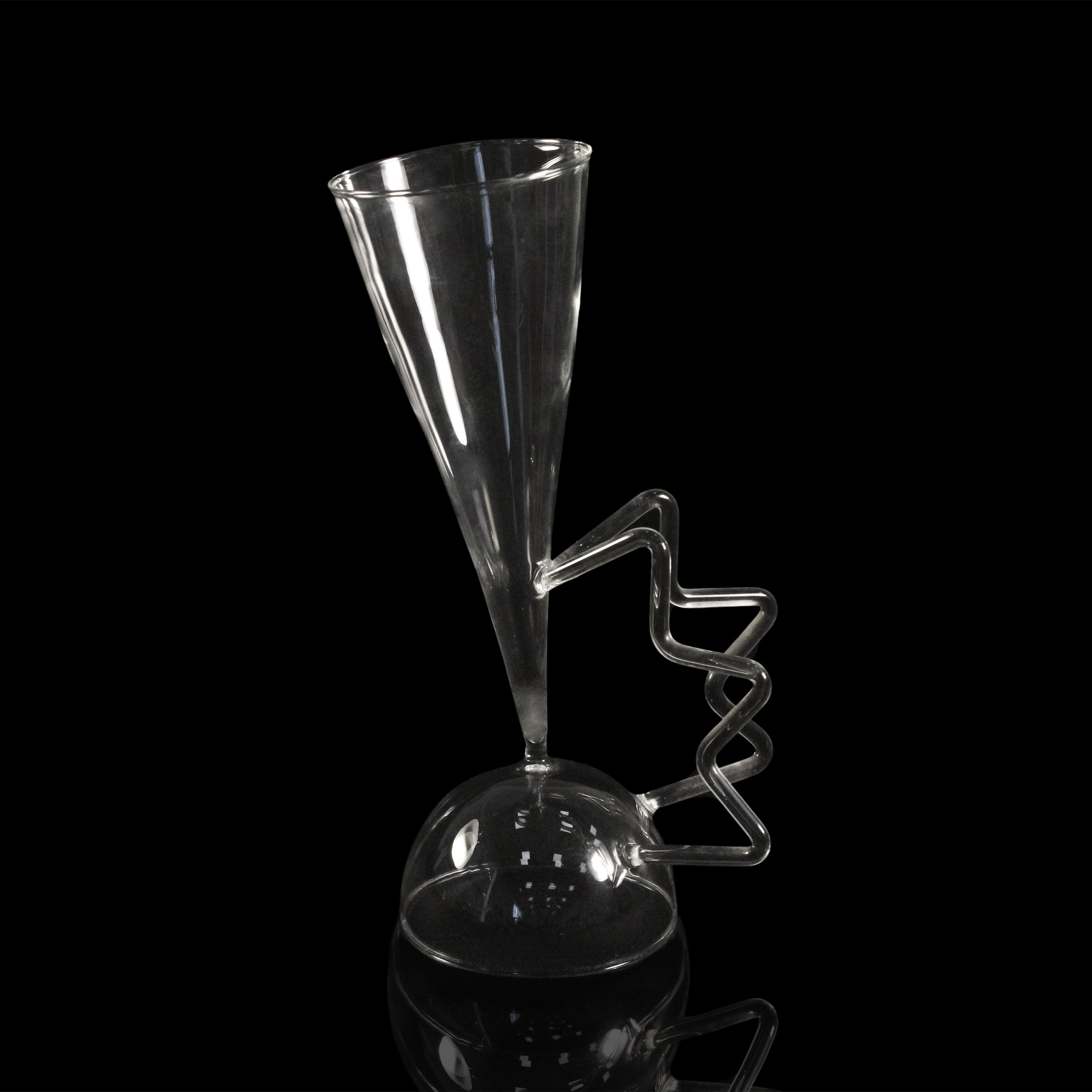 Matteo Thun, calice in vetro soffiato della serie Sherry Netherlands (tiratura 126/2000)