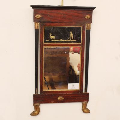 Specchiera in Legno Laccato e Dorato