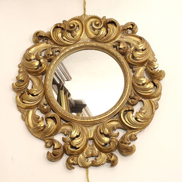 ♦ Specchiera in legno dorato