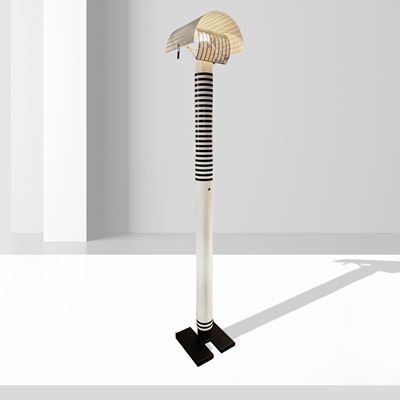 Mario Botta, Lampada da terra modello Shogun in metallo verniciato (produzione Artemide), anni ’8...