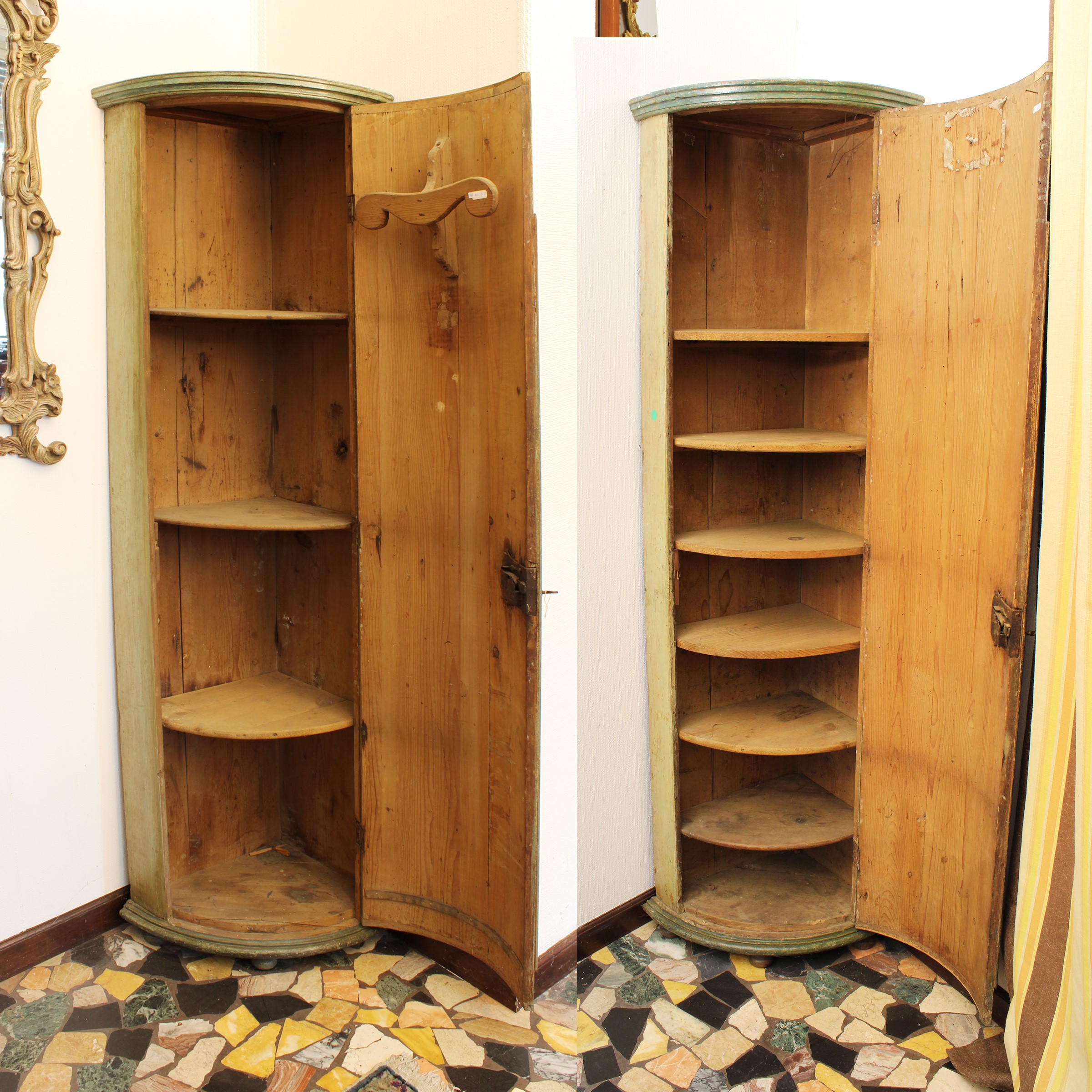 Coppia di Angoliere in Legno Laccato
