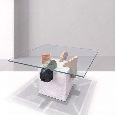 Egidio Di Rosa e Pier Alessandro Giusti, Up&Up, prod. Brugiana — tavolo da pranzo con struttura i...