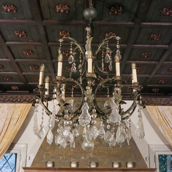 Lampadario a dieci luci