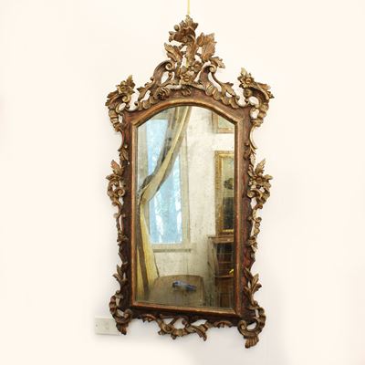 ♦ Specchiera in Legno Laccato e Dorato