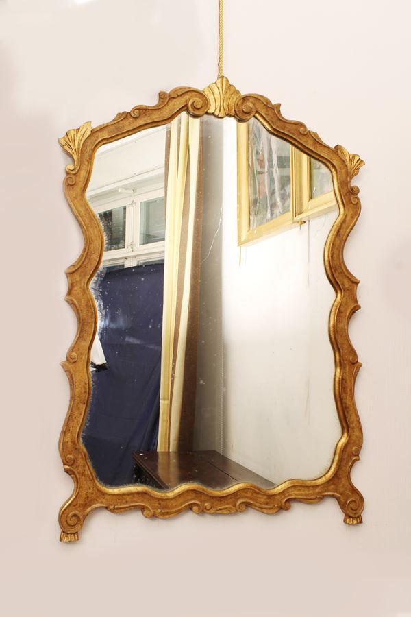 ♦ Specchiera in legno dorato
