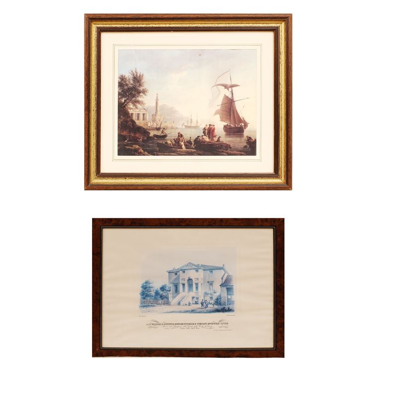Due stampe a colori  (Italia, XX sec.)  - Asta Stampe e acquerelli - San Luca Casa d'Aste