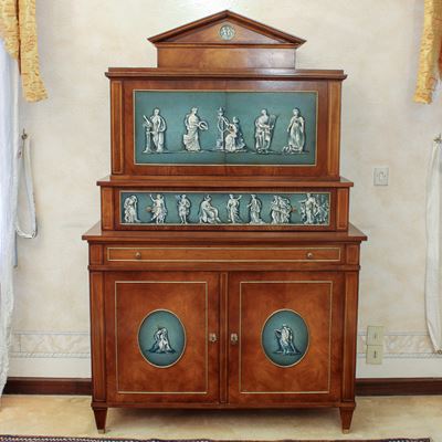 ♦ Stipo in Mogano e Legno Laccato
