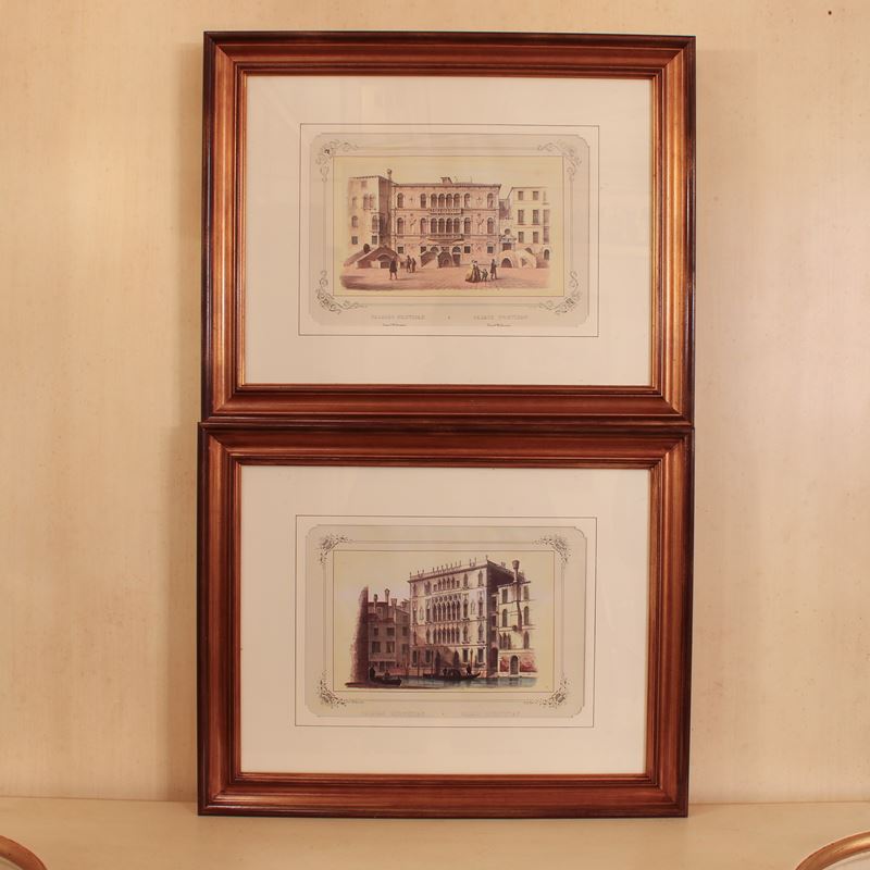 Coppia di stampe a colori  (Italia, XX sec.)  - Asta Stampe e acquerelli - San Luca Casa d'Aste