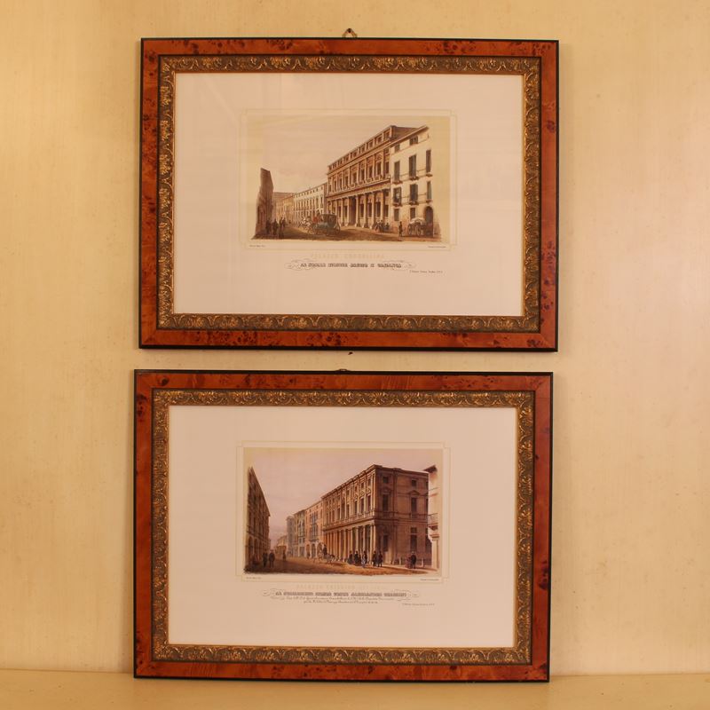 Coppia di stampe a colori  (Italia, XX sec.)  - Asta Stampe e acquerelli - San Luca Casa d'Aste