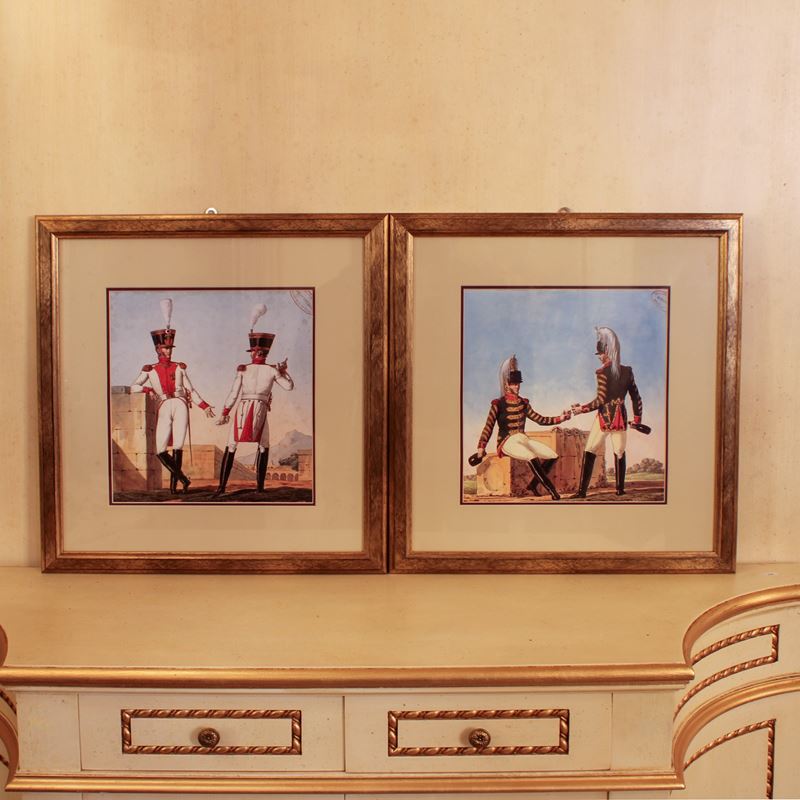 Coppia di stampe a colori  (Italia, XX sec.)  - Asta Stampe e acquerelli - San Luca Casa d'Aste
