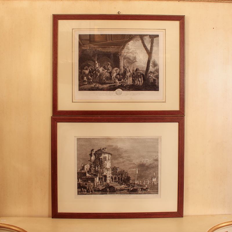 Coppia di stampe  (Italia, XX sec.)  - Asta Stampe e acquerelli - San Luca Casa d'Aste