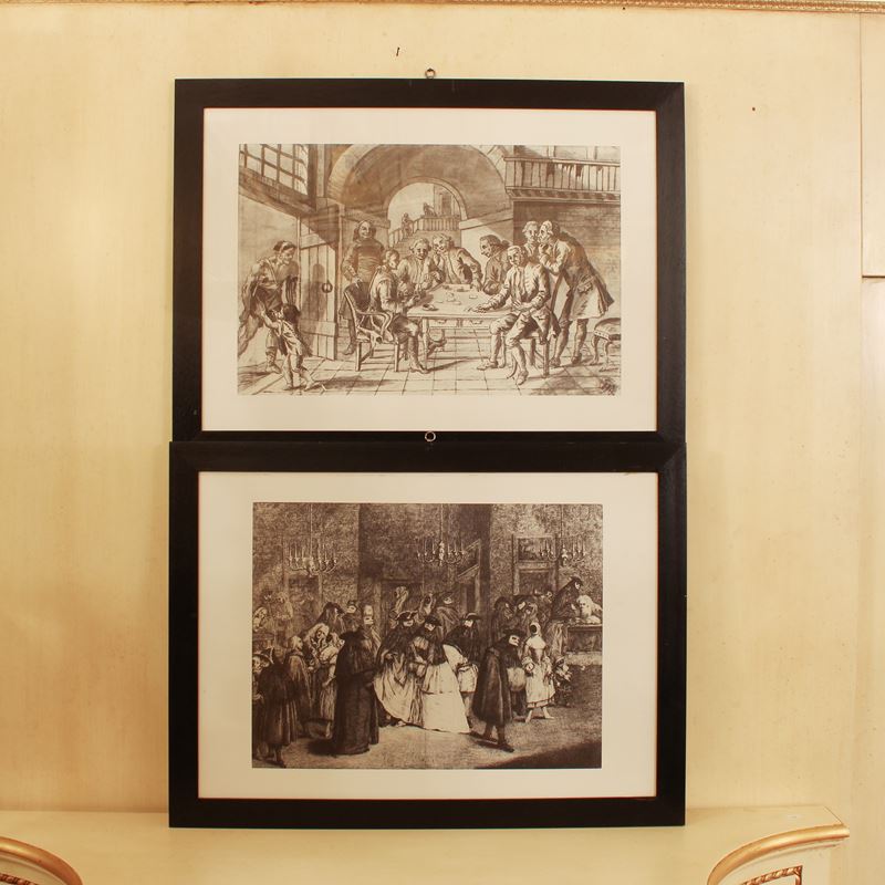 Coppia di stampe  (XX sec.)  - Asta Stampe e acquerelli - San Luca Casa d'Aste