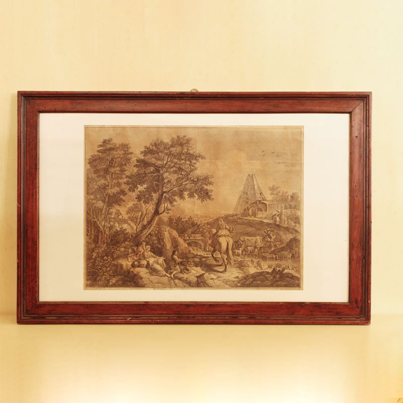 Stampa entro cornice  (Italia, XIX sec.)  - Asta Stampe e acquerelli - San Luca Casa d'Aste
